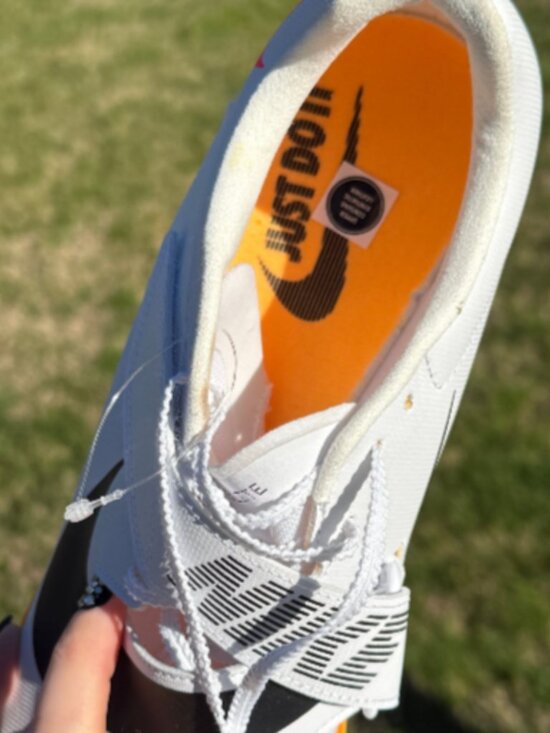 Nike Track Spikes Mens 13 White Orange Sprint Sport Core Running MS106 main image 7
